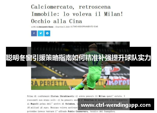 聪明冬窗引援策略指南如何精准补强提升球队实力