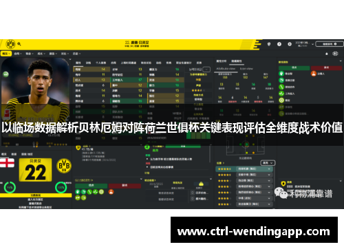 以临场数据解析贝林厄姆对阵荷兰世俱杯关键表现评估全维度战术价值